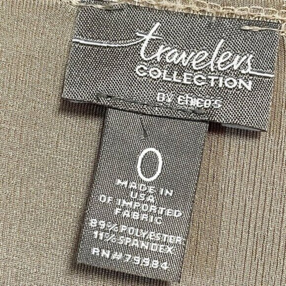 Chico's Travelers Ruched Faux Wrap‎ Super-soft Animal Print Neutral Top 0 Small - Picture 5 of 7